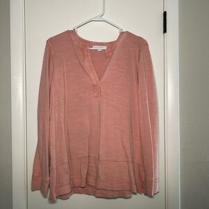 Women's Long Sleeve Top in Soft Peach
